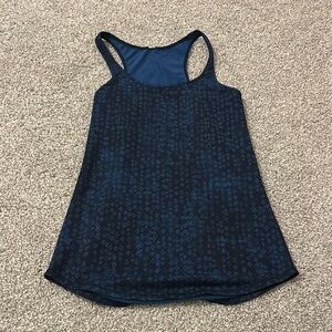 Women's Blue Patterned Tank Top